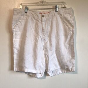 REYN Spooner White linen flat front Chino shorts size 36